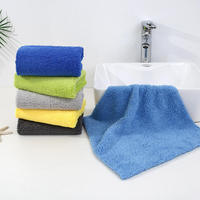 Serviette de lavage et séchage de voiture en microfibre sans bords 40x40 500GSM, en polaire corail ultra-absorbante, 80% polyester 20%