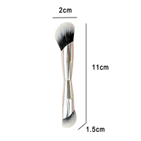 Nouveau Pinceau de Maquillage Double Embout Populaire Professionnel 2-en-1 pour Fond de Teint, Contour et Fard à Joues – Outil de Beauté Marque Privée