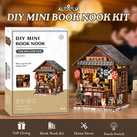 La maison de poupée en bois Mellow PUB DIY, meubles miniatures, puzzle à assembler, jouet éducatif, kits de maison miniature