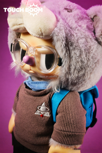 CHAOSWEET Albert Einstein 35cm Orsacchiotto di Peluche Fatto a Mano Super Morbido Serie Genio Pazzo con Maschera Magnetica, Barba, Pipa e Zaino - Product Image 3