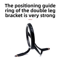 Anneaux de guidage de ligne multi-tailles en acier inoxydable LN à double patte pour guides de canne à pêche à la ligne