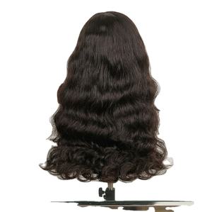 Proveedor de Fábrica, Peluca de Cabello Humano Largo y Ondulado, 100% Cabello Humano Virgen, Peluca de Ondas Naturales Negras para Mujer, Venta al Por Mayor - Product Image 1