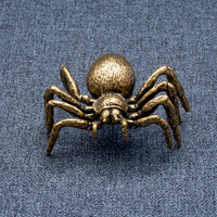 Figurines d'araignées en laiton, miniatures, décorations de bureau, artisanat, simulation d'animaux, collection de figurines de thé, décorations pour la maison