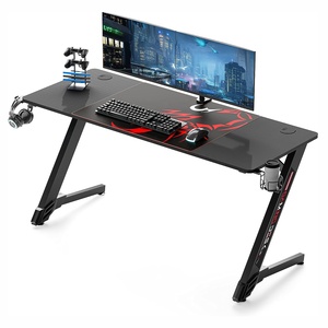 2023 nero Led Rgb Pc Computer Racing Table Home Office Computer Desk Pc mobili moderni computer a forma di X scrivania da gioco nera - Product Image 1