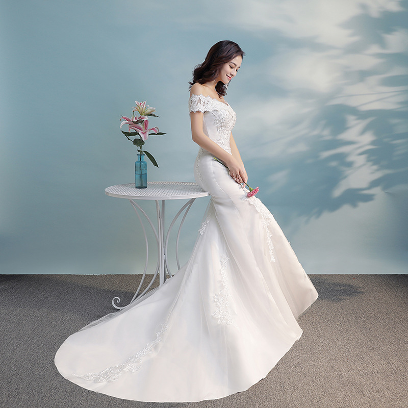 Wholesale Cheap Mermaid Wedding Dress for Bride Sexy off Shoulder Bridal Gown Wholesale Cheap Mermaid Wedding Dress for Bride Sexy off Shoulder Bridal Gown