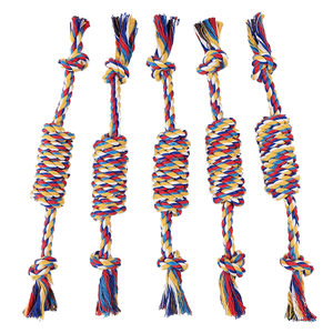 Jouets pour chiens en corde à nœuds résistants aux morsures, multicolores, durables et de haute qualité, pour le nettoyage des dents, les jeux et l'entraînement des chiots - Product Image 1