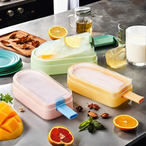 Moules à glace en silicone avec couvercles, plateaux jetables pour sucettes glacées, porte-cônes pour friandises maison, outil à glace personnalisé de qualité alimentaire 1-3L - Product Image 2