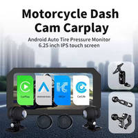 Caméra DVR pour moto de 6,25 pouces, étanche, Android Auto, Wifi, moniteur de moto avant et arrière, Carplay avec caméra, dashcam