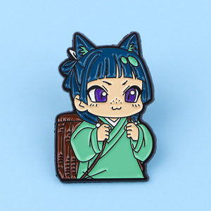 12 Estilos de Broches de Anime The Diaries <span class=keywords><strong>Maomao</strong></span>, Broches de Metal Esmaltado de Lujo para Mujer, Venta al por Mayor, para Mochilas - Product Image 6