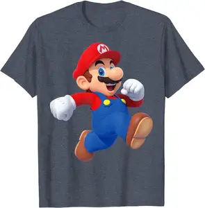 Fitspi Wholesale 3d Design Mario Running Poster T-shirt Dropshipping Sublimation T Shirt