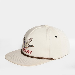 Casquettes personnalisées en coton ripstop semi-structurées avec logo brodé, 5 panneaux, snapback, chapeaux à cordon - Product Image 2