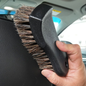 Horsehair <b>Brush</b> Car Dust <b>Brush</b> <b>For</b> <b>Cleaning</b> Polishing Oiling Home Shoe Care - Product Image 2