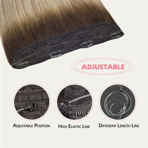 Extension de cheveux humains avec Clip, 1 pièce, Ombre, fil Invisible, 4 clips, <span class=keywords><strong>prix</strong></span> d'usine - Product Image 3