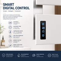 Toallero Eléctrico de Aluminio OEM 2 en 1 con Calefacción y Control Táctil Inteligente para Baños Modernos