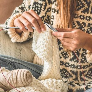 Ensemble d'aiguilles <span class=keywords><strong>à</strong></span> <span class=keywords><strong>tricoter</strong></span> circulaires longues, adaptées au tricot pour débutants, pour pulls, couvertures et autres projets. - Product Image 6