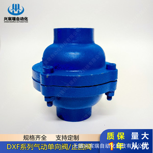 วาล์วกันกลับ Xingchenrui รุ่น DXF15 DXF20 DXF25 DXF40 DXF50 โครงสร้างแบบลิ้นเดี่ยว สำหรับลมแรงดันปานกลาง พร้อมฟังก์ชั่นหยุดการทำงาน - Product Image 4