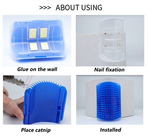 Cepillo DE ASEO suave para esquina de pared con peines de masaje de hierba gatera, cepillo de aseo para gatos largos y cortos, perros - Product Image 6
