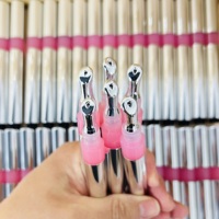 Stylo volumateur de lèvres instantané à pointe métallique rose, effet repulpant durable, avec étiquette privée