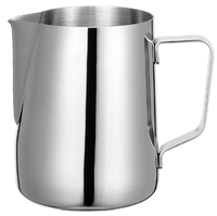 Sac Barista noir en acier inoxydable, 100, 350, 600, 1000, 1500ml, pour froissage, pichet à café à vapeur, mousseur, pichet à lait