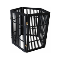 Barrière pour chien robuste et durable, pliable, en bois d'acacia, clôture en bois portable, personnalisable