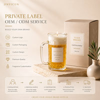 Bougie parfumée en forme de chopes à bière personnalisées, en cire de soja et gelée, commande mixte, vente en gros, usine, OEM, marque privée, parfums et couleurs sur mesure, en vrac