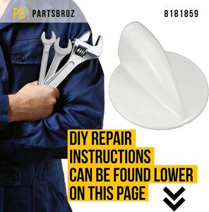 Whirlpool Perilla de Control Compatible, Lavadora Secadora <span class=keywords><strong>Broz</strong></span> WP8181859 Ultra Durable, Pieza de Repuesto PARA EL Hogar, Control de Plástico, 1 Año - Product Image 2