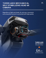 Drone GPS avec caméra 4K Wifi FPV Drone moteur sans balais RC Quadcopter pour enfants