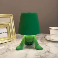 Luz nocturna inalámbrica de peluche para habitación, luz nocturna para mesita de noche, carga USB, luz táctil de tres colores, lámpara de mesa de noche