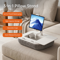 Support de tablette détachable 3-en-1 en ABS, support d'ordinateur portable, support universel pour appareils mobiles et PC, idéal pour iPad, lit, canapé, voyage, voiture