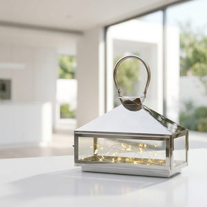 Manufacturers Handmade Rectangle Stainless Steel Metal Candle Lantern for Home & Patio Decoration - Product Image 1