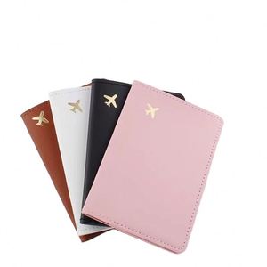 Funda de Pasaporte Personalizada de Cuero PU con Diseño de Avión en Blanco y Negro, Venta al por Mayor para Hombres y Mujeres, Porta Tarjetas de Visita - Product Image 1