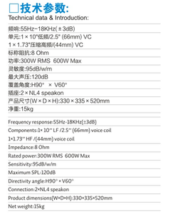 Fournisseur d'usine en Chine, haut-parleur de moniteur de 10 pouces, 120 dB SPL, audio professionnel pour les salles de conférence, les cafés et les spectacles - Product Image 5