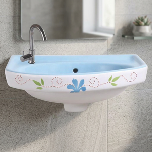 Glossy White Solid Surface Wall Hung Wash Basin One Piece Bathroom Sink for Villa Mall Commercial Projects Wholesale - Product Image 3