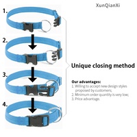 Ensemble de colliers pour chien en nylon/polyester doux personnalisés avec design rembourré réglable, colliers d'entraînement durables pour chiens