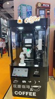 Machine à café robotisée W200-S avec bras robotique Barista, prend en charge les paiements NV9, changeur de monnaie C6100, carte de crédit, DIY Latte Art, Kiosque à café
