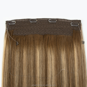 Premium Remy Human Hair <b>Halo</b> <b>Extensions</b> Seamless Blend Easy Apply No Damage Hair <b>Extension</b> Supplier - Product Image 1