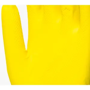 De China, venta al por mayor amarillo Naturaleza de caucho de látex limpieza detergente guantes domésticos para la cocina