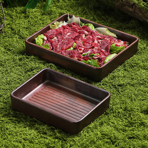 Mountain Breeze Hot Pot Restaurant's Special <b>Plates</b> for Freshly Sliced Beef and Snowflake Beef, Featured <b>Melamine</b> Tableware - Product Image 2
