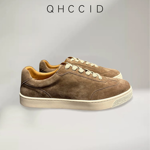 QHCCID Baskets décontractées en daim pour hommes, talon bas, semelle extérieure en caoutchouc, confortables pour le quotidien et la marche - Product Image 5