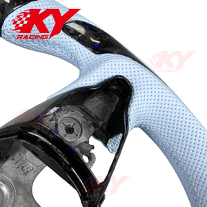 Volante Deportivo Personalizado de Fibra de Carbono Forjado con Parte Superior Plana para Hyundai Elantra N/I30N/I20N/Veloster N/Kona N 2018-2026 - Product Image 3