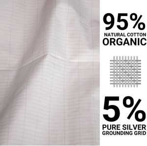 95% Hữu Cơ Cotton 5% Bạc Sợi Đôi Kích Thước Tấm Ga Giường In Thiết Kế Mới Dệt Kỹ Thuật Kháng Khuẩn Chống Tĩnh Điện Bộ Đồ Giường Đặt - Product Image 6