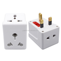 YUADON YD-749 adaptateur de prise universel d'Afrique du Sud vers le Royaume-Uni prise voyage utiliser fusible 3 prises ca laiton ABS matériaux classés 13A