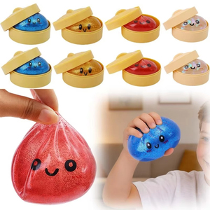 Pelota Antiestrés de Simulación con Forma de Dumpling, de Rebote Lento, Suave al Tacto, para Descompresión, Adorno para Oficina y Hogar, Regalo de Cumpleaños para Niños y Adultos - Product Image 2