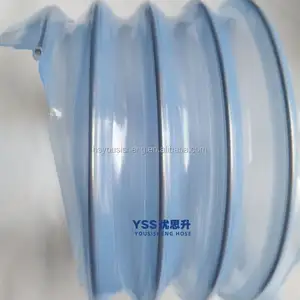 Tuyau de poussière en spirale en acier transparent YSS PVC, tuyau d'échappement de machines industrielles tuyau Keen de 6 pouces