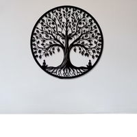Décoration murale en métal « Arbre de vie » – Art mural rustique en fer ajouré pour mariage et intérieur