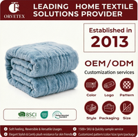 Couverture d'intérieur multifonctionnelle Orvetex en polyester 100 % écologique, couleur unie, couverture en flanelle de qualité supérieure OEM