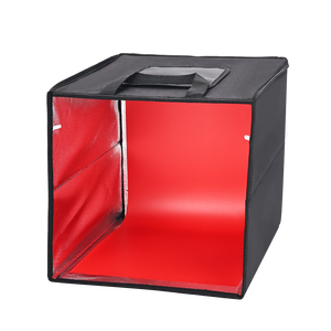 Boîte à lumière portable pliable de 40 cm en acrylique avec fond noir, tente de prise de vue, studio <span class=keywords><strong>photo</strong></span>, charge USB LUXCEO - Product Image 2