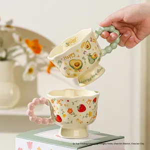 Tazza in ceramica moderna con Design a base di frutta per ragazze carina caffè e tazza per la colazione per feste e matrimoni Souvenir - Product Image 2