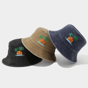 Nuovo Cappello da Sole Retrò con Ricamo 3D 100% Cotone Stile <span class=keywords><strong>Pescatore</strong></span> con Palma da Cocco Accessorio Sportivo Estivo per Protezione Solare - Product Image 2