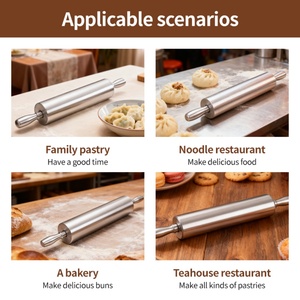 Extra-Long <b>Rolling</b> <b>Pin</b> for Baking Professional Kitchen Tool for Biscuit Cookie and Pizza Dough - Product Image 4